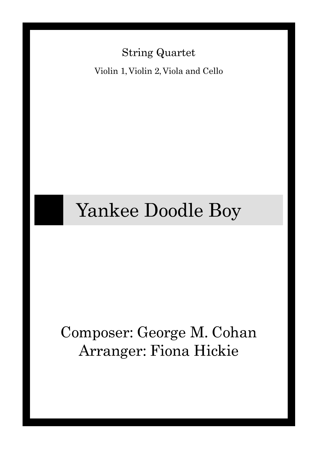 Yankee Doodle Boy (arr. Fiona Hickie)