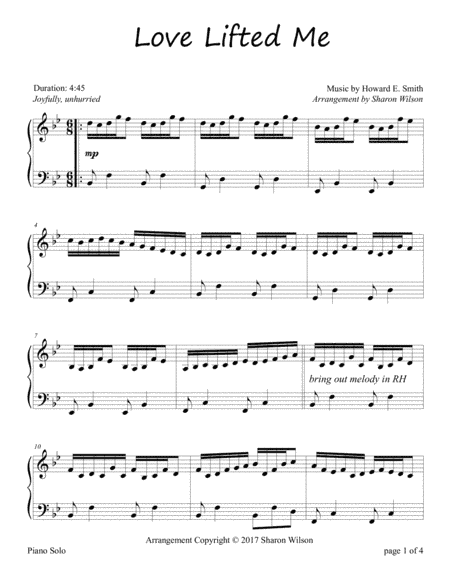Love Lifted Me (arr. Sharon Wilson)