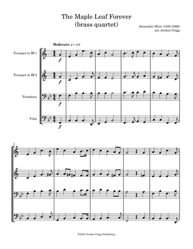 The Maple Leaf Forever (brass quartet) (arr. Jordan Grigg)