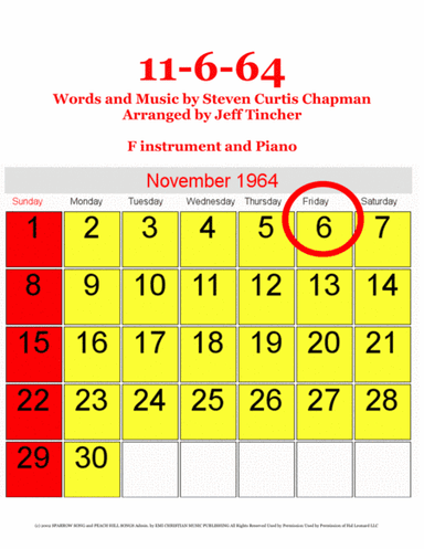 11/6/64 (arr. Jeff Tincher)