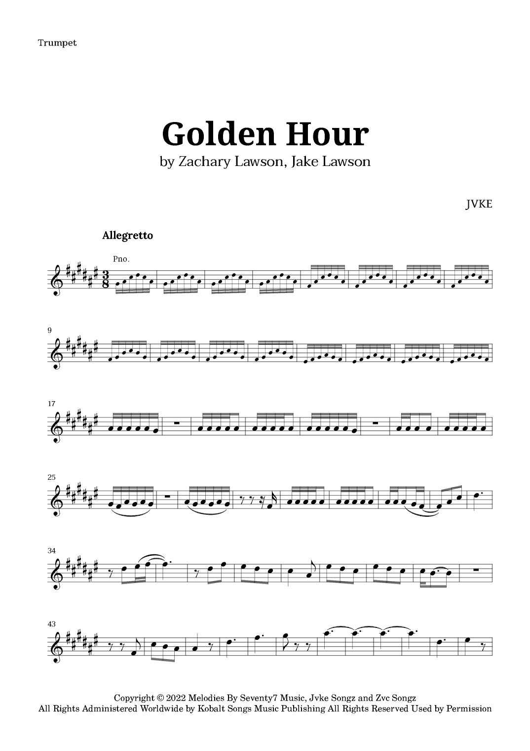 Golden Hour (arr. Langanho)