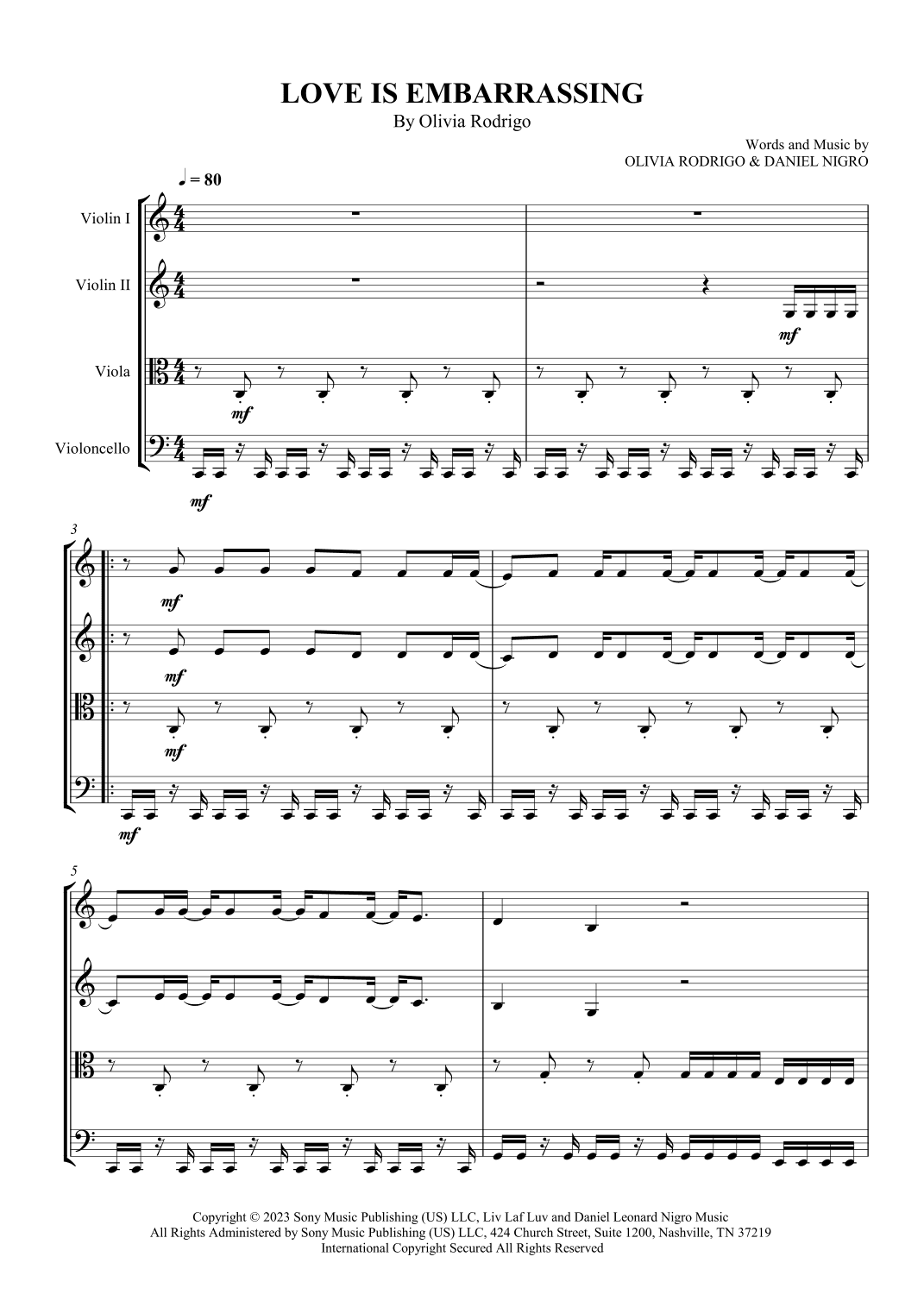 Love Is Embarrassing (arr. SCMusic)