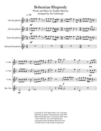 Bohemian Rhapsody (arr. Joe Yarbrough)