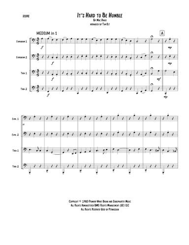 It's Hard To Be Humble (arr. Tim Olt)