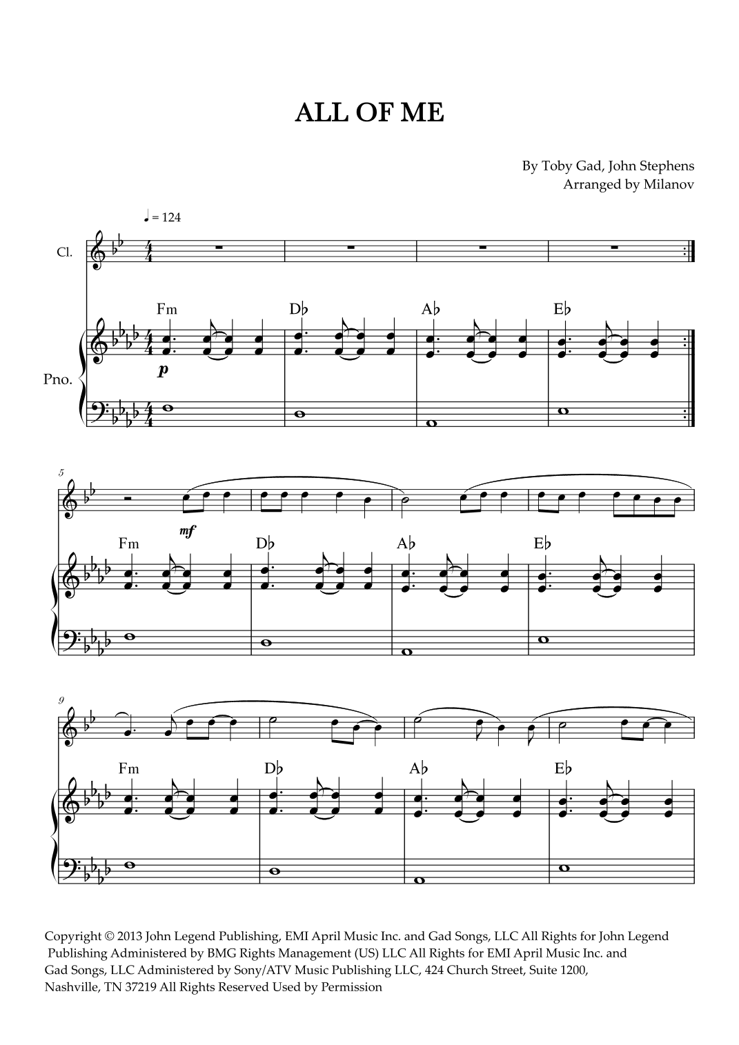 All Of Me (arr. Milanov)