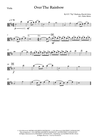 Over The Rainbow (arr. Fabio Britto)
