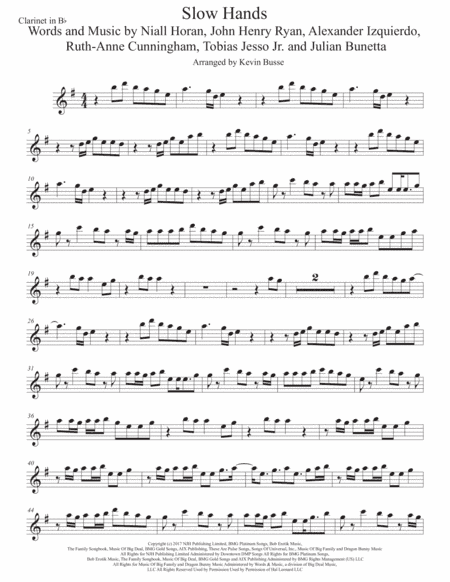 Slow Hands (arr. Kevin Busse)