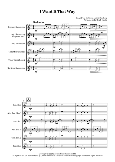 I Want It That Way (arr. Kayleigh Huelin)