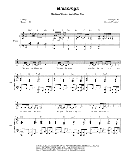 Blessings (arr. Stephen DeCesare)