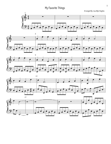 My Favorite Things (arr. Lea Allyn Hughes)