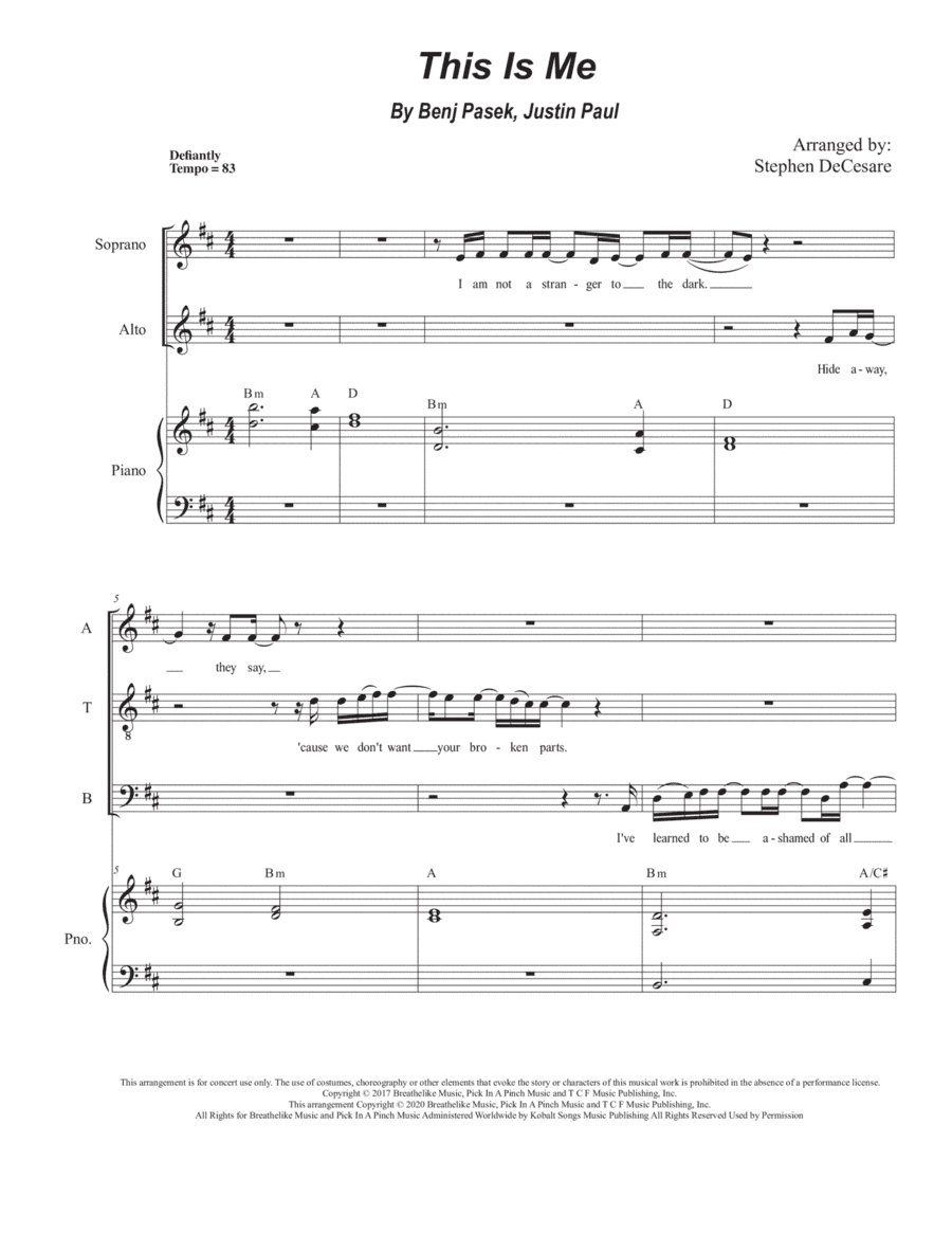 This Is Me (arr. Stephen DeCesare)