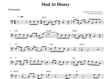 Mad At Disney (arr. Wesley S Silva)
