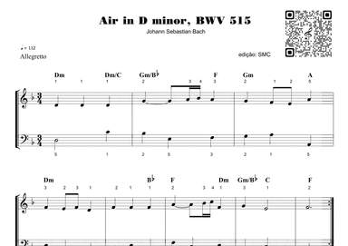 Air in D minor, BWV 515 (arr. Piano)
