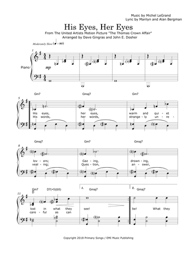 His Eyes, Her Eyes (arr. David Gingras and John E. Dosher)