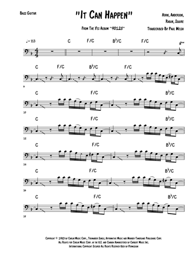 It Can Happen (arr. P Welsh)