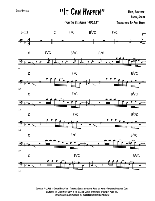 It Can Happen (arr. P Welsh)