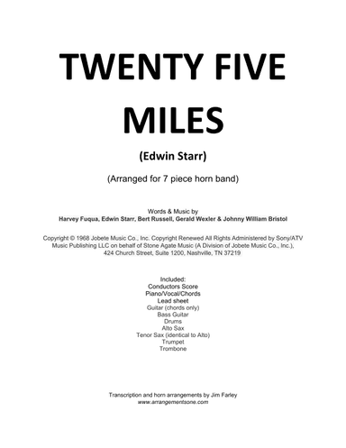 Twenty-five Miles (arr. Jim Farley - www.arrangementsone.com)