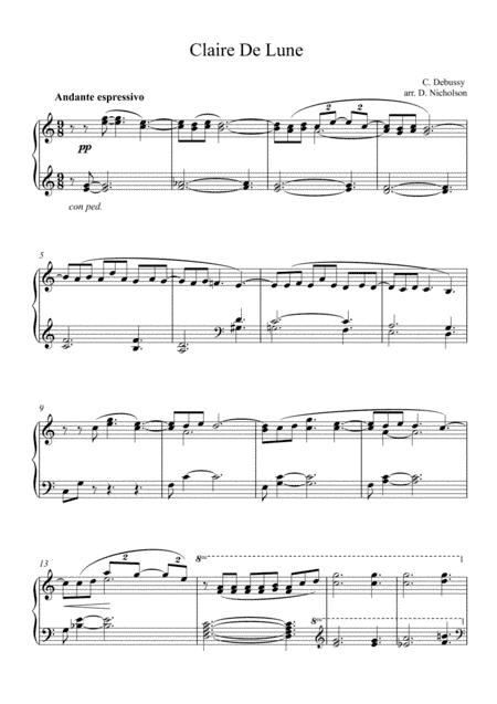 Clair De Lune (arr. Daniel Nicholson)
