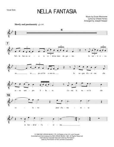 Nella Fantasia (arr. Joseph Hasper)