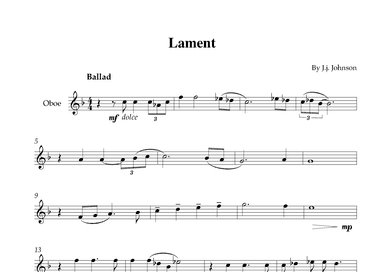 Lament (arr. Karen Gueiros)