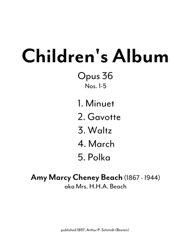 Children's Album (arr. Amy Long)