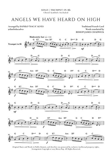 Angels We Have Heard On High (arr. Danilo "Daca" Alves)