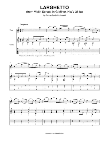 Larghetto (from Violin Sonata in G Minor, HWV 364a) (arr. Mark Phillips)