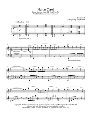 Huron Carol (arr. Joey Curtin)