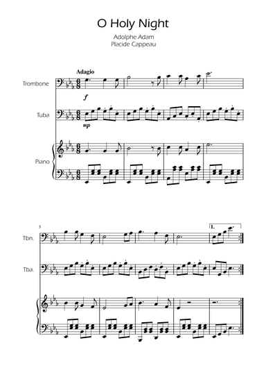 O Holy Night - Trombone and Tuba Duet w/ Piano (arr. Ygor Nunes)