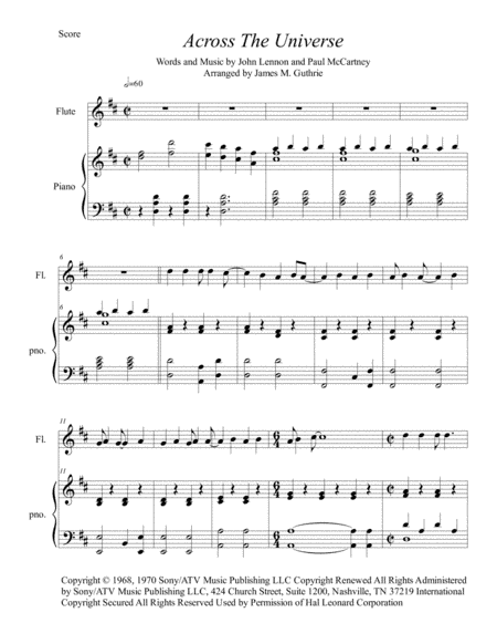 Across The Universe (arr. James M. Guthrie)