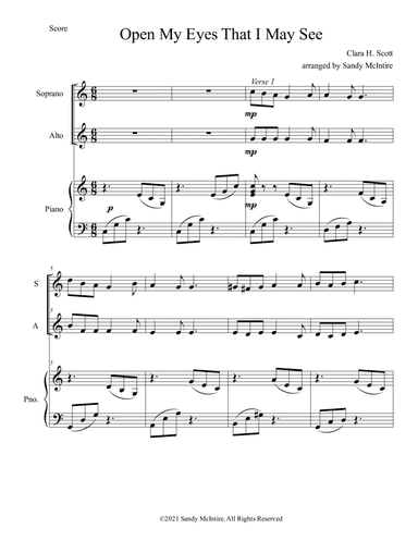 Open My Eyes That I May See (arr. Sandy McIntire)