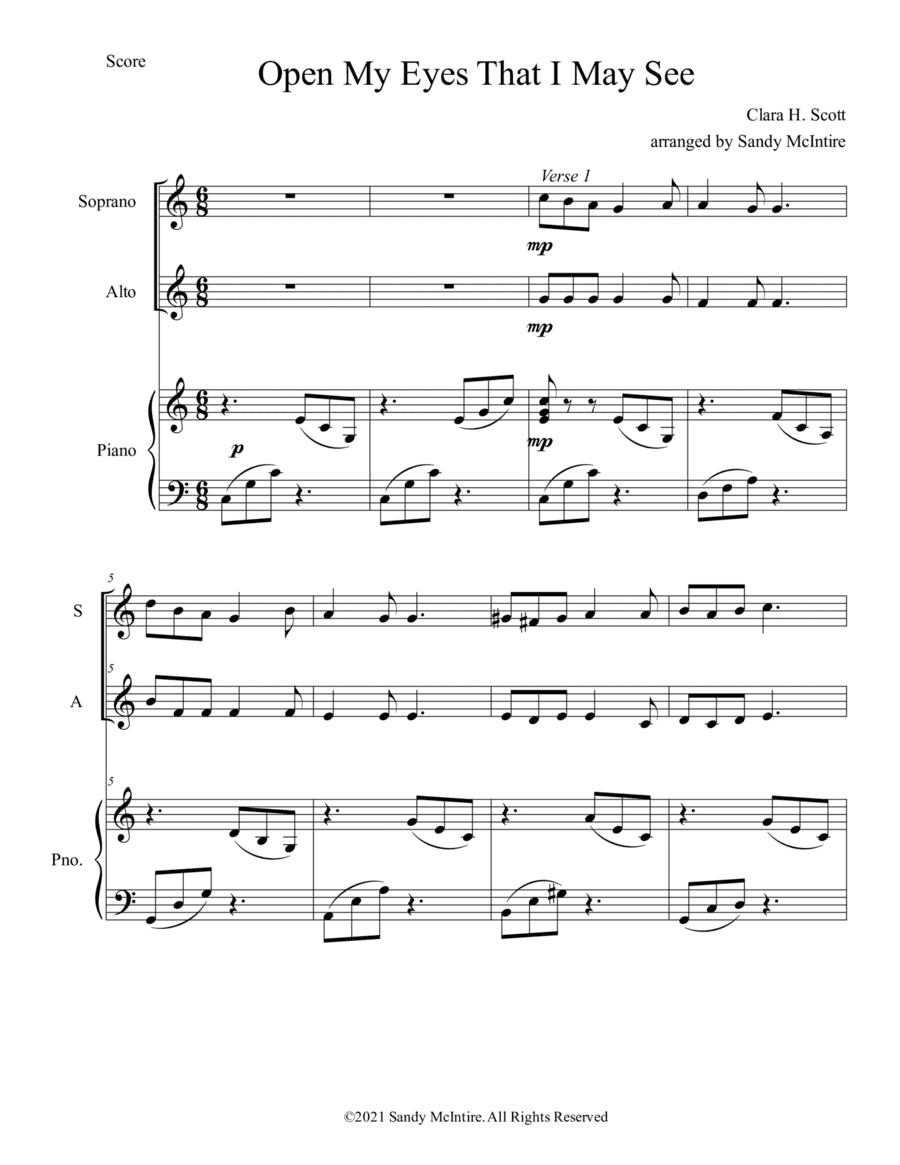 Open My Eyes That I May See (arr. Sandy McIntire)