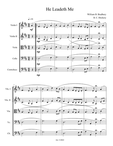 He Leadeth Me (String Orchestra or Quintet) (arr. B. C. Dockery)