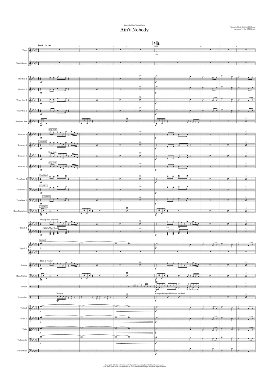 Ain't Nobody (arr. Daryl McKenzie)
