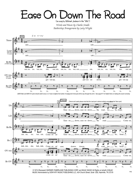 Ease On Down The Road (arr. Larry Wright)