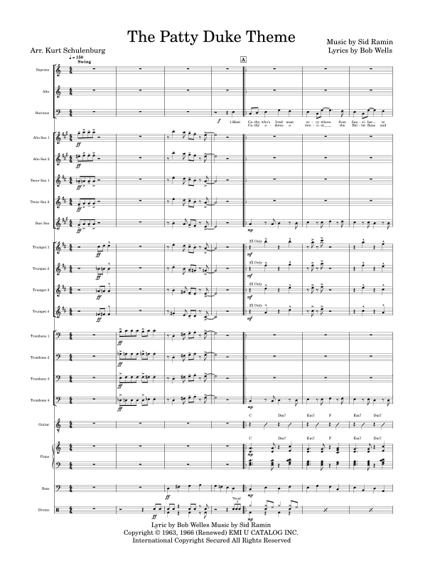 Patty Duke Theme (arr. Kurt Schulenburg)
