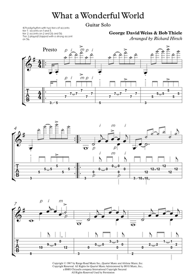 What A Wonderful World (arr. Richard Hirsch)