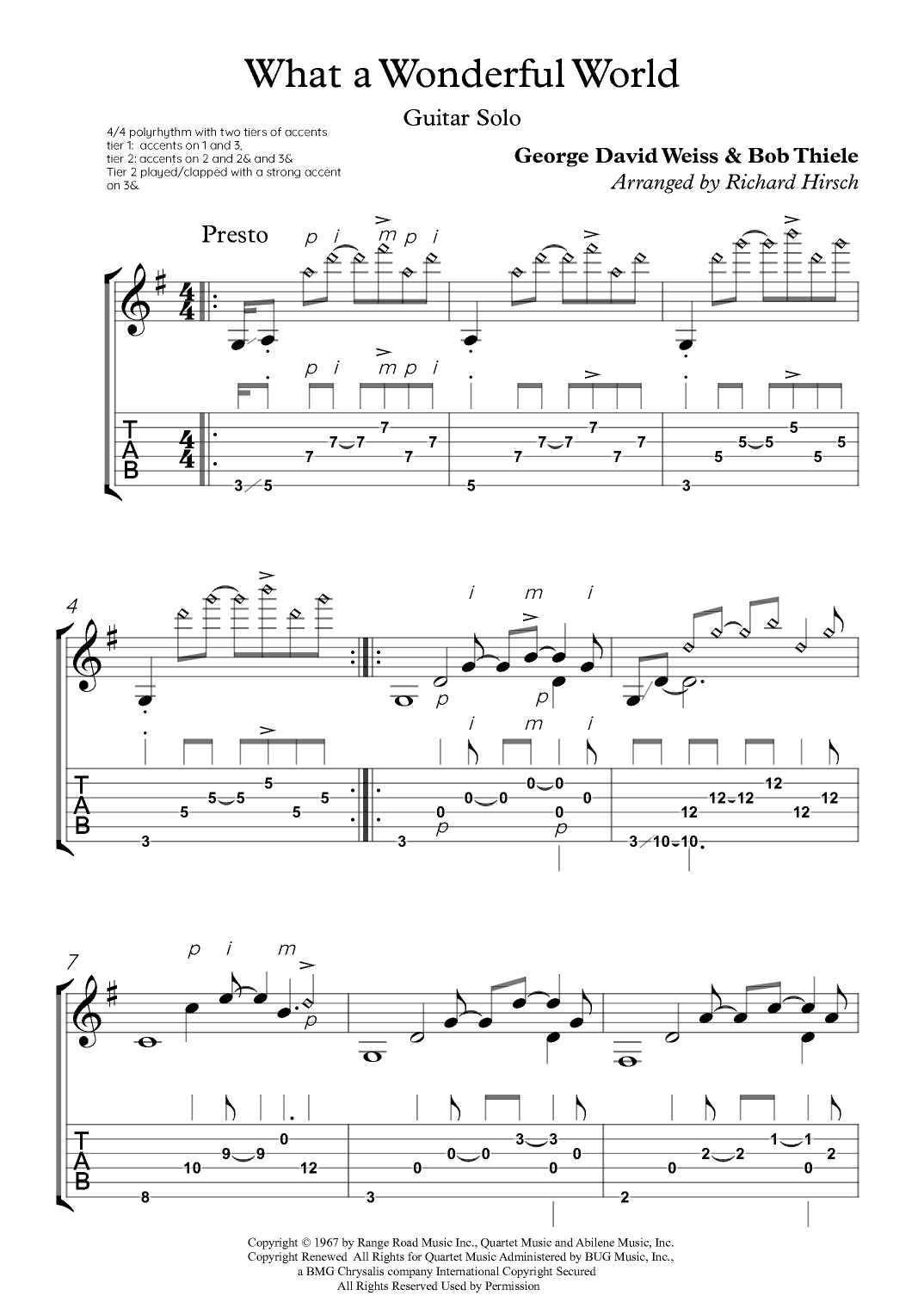 What A Wonderful World (arr. Richard Hirsch)