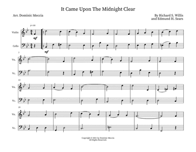 It Came Upon The Midnight Clear- Violin and Cello Duet (arr. Dominic Meccia)