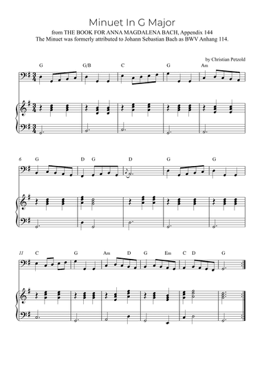 Minuet In G Major (arr. Alex Nunes Rodrigues)
