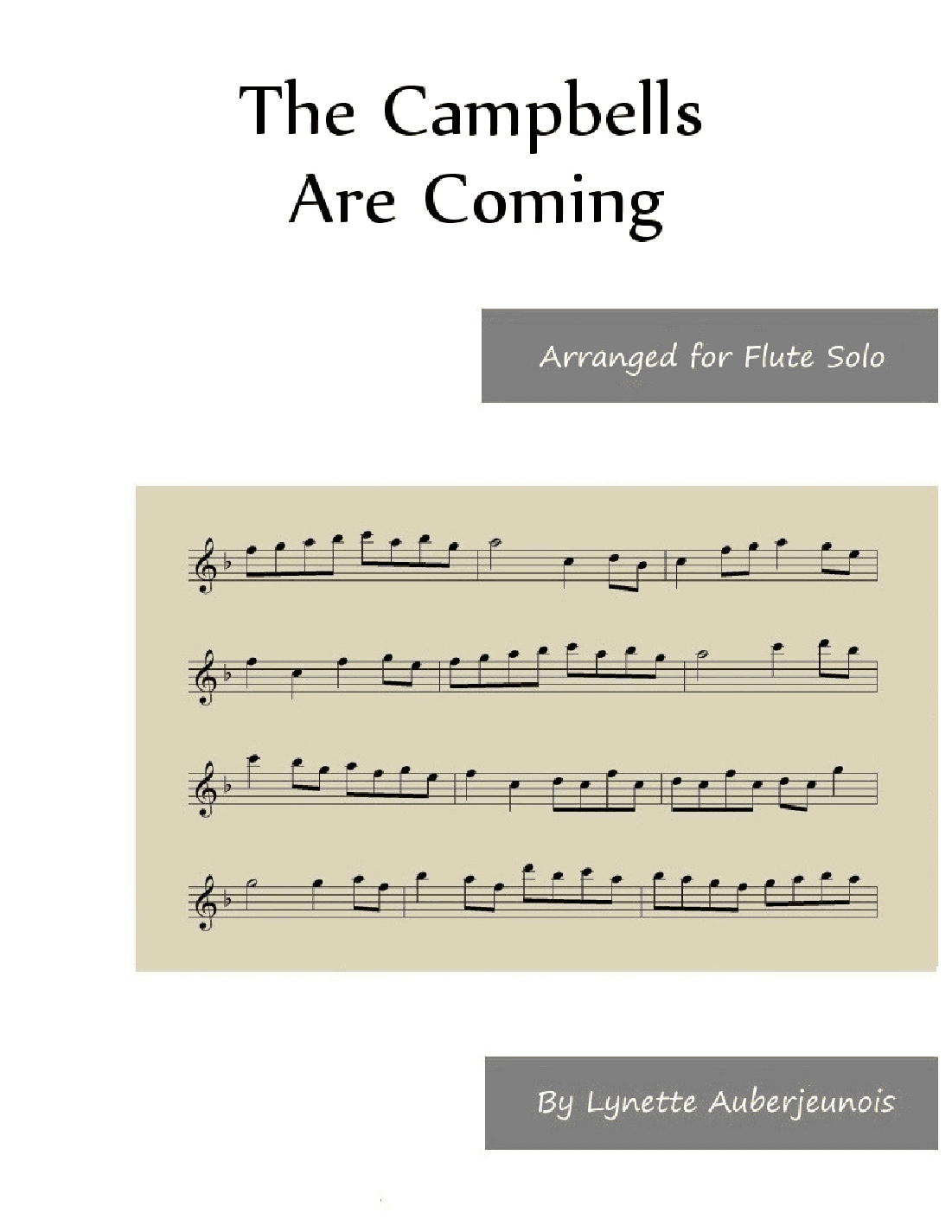 The Campbells Are Coming - Flute Solo (arr. Lynette Auberjeunois)