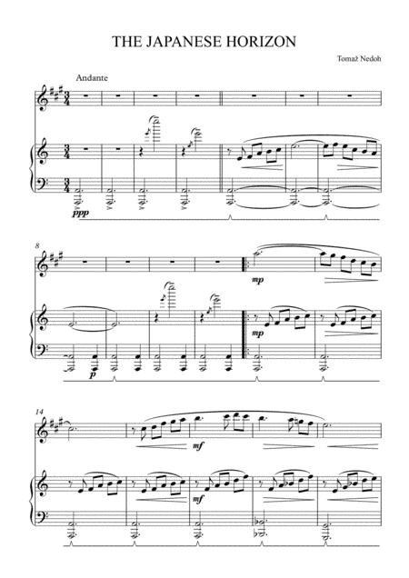Japanese Horizon for Alto Saxophone and Piano
