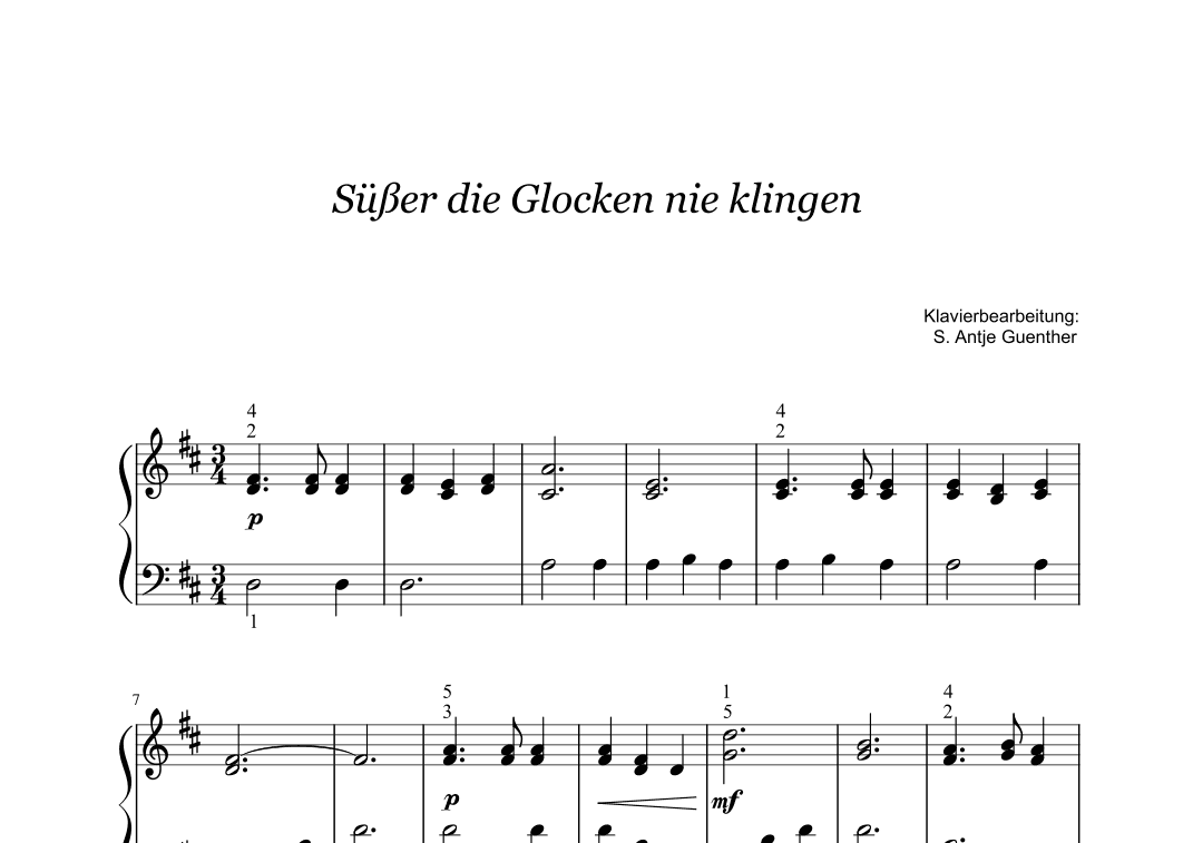 Süßer die Glocken nie klingen (arr. Antje Günther)