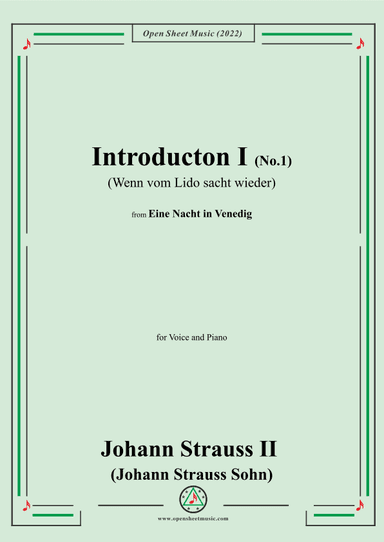 Johann Strauss II-Introducton I(No.1:Wenn vom Lido sacht wieder) (arr. OSM Press)