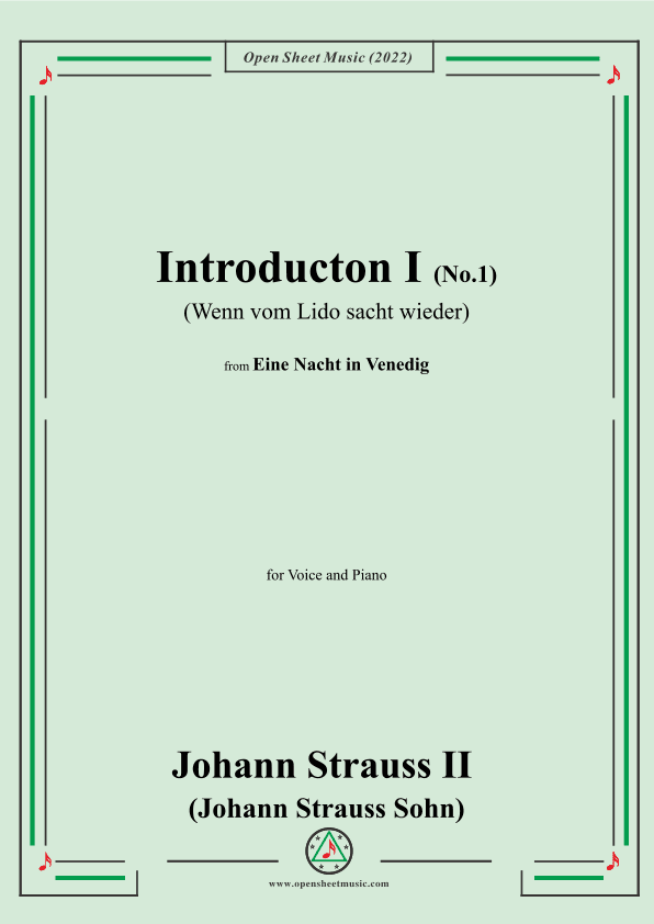 Johann Strauss II-Introducton I(No.1:Wenn vom Lido sacht wieder) (arr. OSM Press)