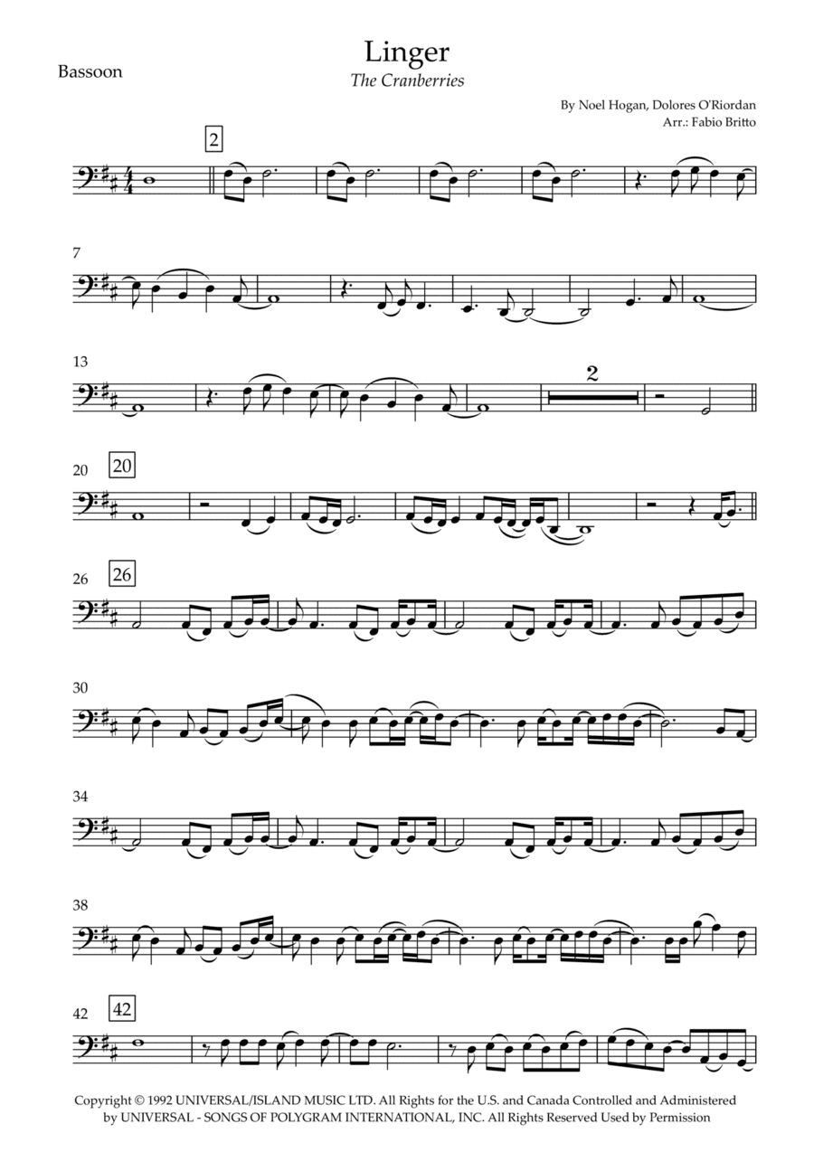 Linger (arr. Fabio Britto)