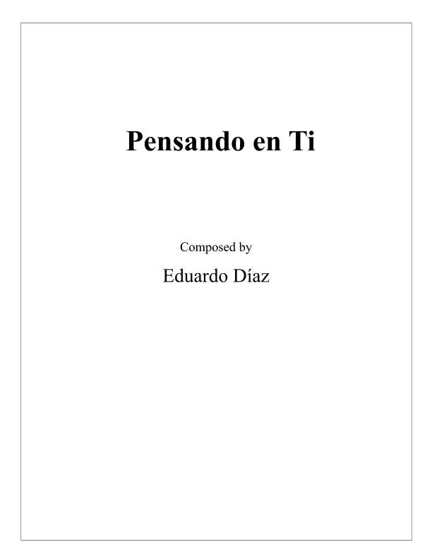Pensando en Ti