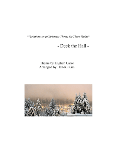 Deck the Hall (For 3 Violas) (arr. Han-Ki Kim)