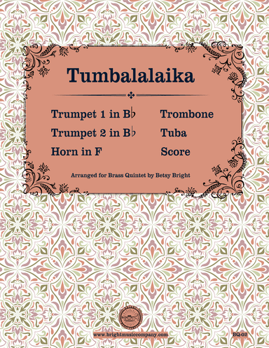 Tumbalalaika & Raisins and Almonds (Brass Quintet) (arr. Betsy Bright)