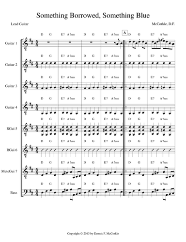 Something Borrowed, Something Blue (for Guitar Ensemble)